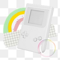 Handheld console png sticker, gaming, transparent background