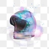 Aesthetic astronaut helmet png sticker, transparent background