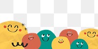 Emoji border png, transparent background