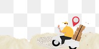 Delivery man png border, transparent background