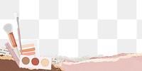 Makeup aesthetic png border, transparent background