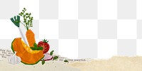 Cute vegetables png border, transparent background