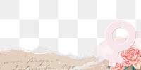 Women's Day png border, transparent background