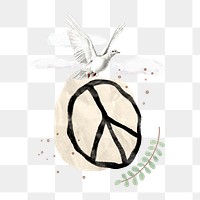 Dove peace png sticker, transparent background