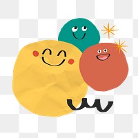 Cute emoji png sticker, transparent background