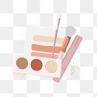 Makeup aesthetic png sticker, beauty collage, transparent background