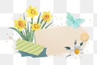 Daffodil flower png Easter  journal sticker, transparent background