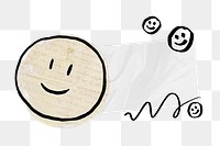 Smiley emoji png sticker, transparent background