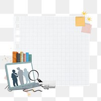 Job seek png note paper sticker, business collage, transparent background