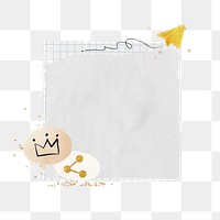 Marketing png ripped paper sticker, transparent background