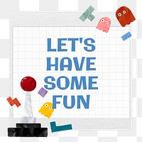 Fun game png  sticker, transparent background