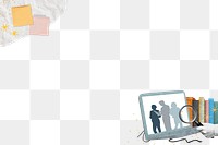 Job seek png border, business collage, transparent background