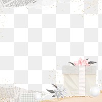 Birthday celebration png border, transparent background