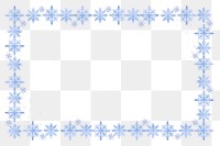 Snowflakes patterned png frame, transparent background