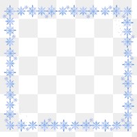 Snowflakes patterned png frame, transparent background