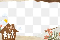 Single family  png frame, transparent background