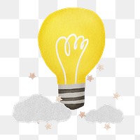 Light bulb png sticker, transparent background