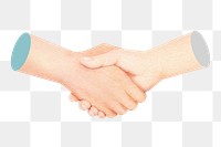 Business handshake png sticker, transparent background