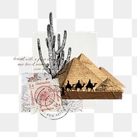 Egyptian pyramid  png sticker, aesthetic collage, transparent background