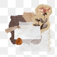 Autumn note paper png sticker, aesthetic collage art, transparent background