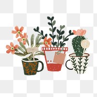 Houseplants png hobby sticker, transparent background