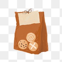 Pastry bag png sticker, food collage element, transparent background