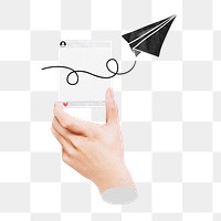 Direct message png sticker, transparent background