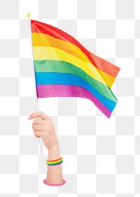 LGBTQ pride flag png sticker, transparent background