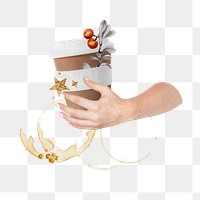 Holiday special coffee png sticker, transparent background