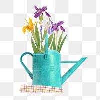 Iris flower png Spring journal sticker, transparent background