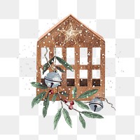 Christmas advent calendar png sticker, transparent background