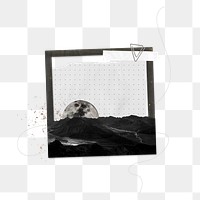 Sci-fi instant film png sticker, transparent background