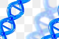 DNA helix png 3D border, transparent background