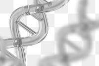 DNA helix png 3D border, transparent background