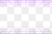 PNG retro wireframe border, transparent background