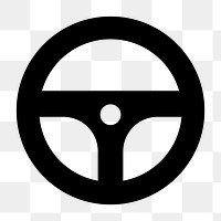 Steering wheel png flat icon, transparent background