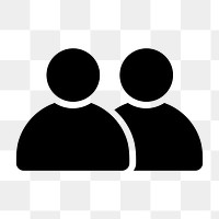 User profile png flat icon, transparent background