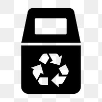 Recycle bin png flat icon, transparent background