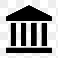 Bank png flat icon, transparent background