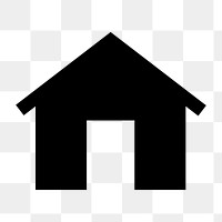 Home png flat icon element, transparent background