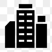 Building png flat icon element, transparent background