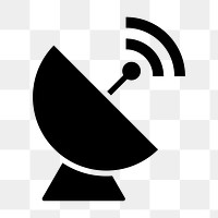 Antenna signal png flat icon, transparent background