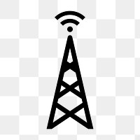 Antenna signal png flat icon, transparent background