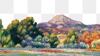 Monet's nature painting png border sticker, transparent background. Famous art remixed by rawpixel.