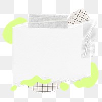 White notepaper png aesthetic journal collage sticker, transparent background