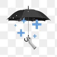 Life insurance png covering umbrella, transparent background