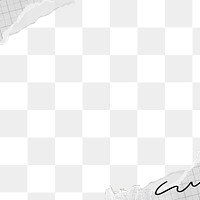 Ripped paper border png, transparent background