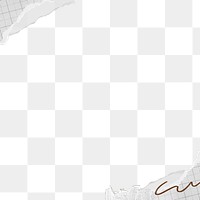 PNG ripped paper border, transparent background