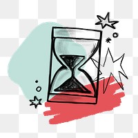 Hourglass doodle png time management