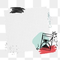 Hourglass notepaper png time management